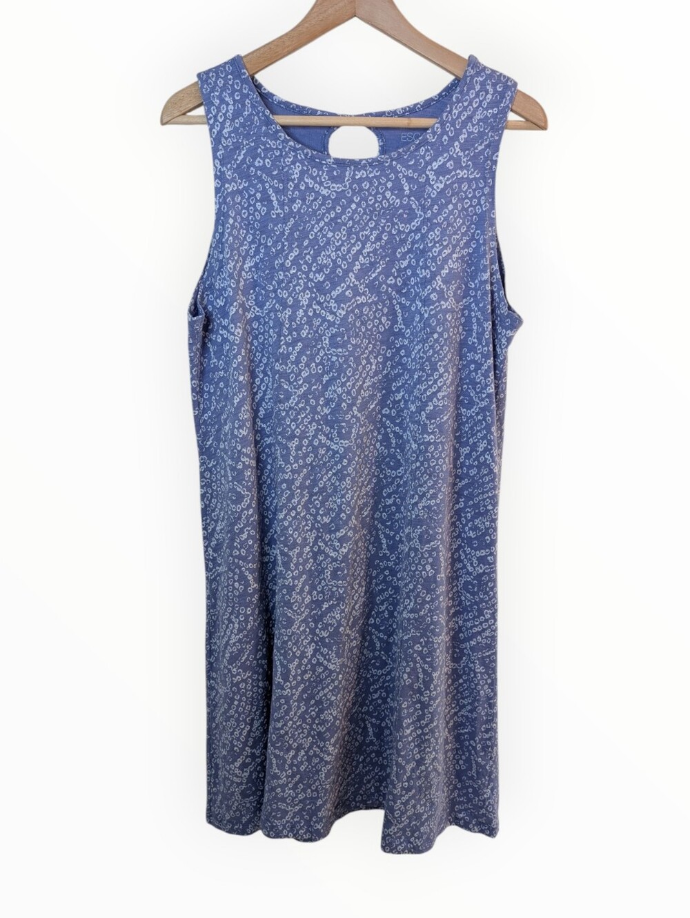 Escape by Habitat Clothes Sleeveless Blue Printed Midi Dress Medium